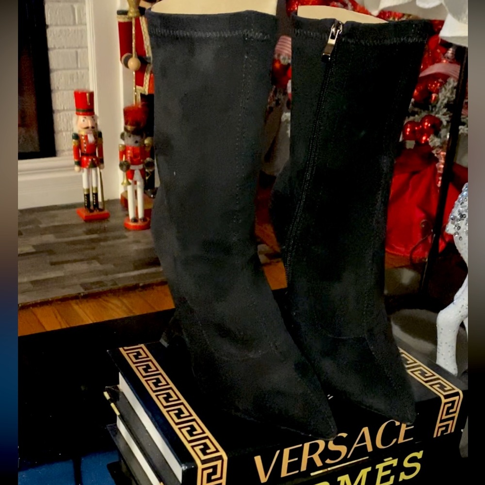SALE!!!!!DIAMONDS SKULL BOOTIE IN BLACK, ANKLE BOOTS, black boots, wedged heels, - Picture 5 of 7